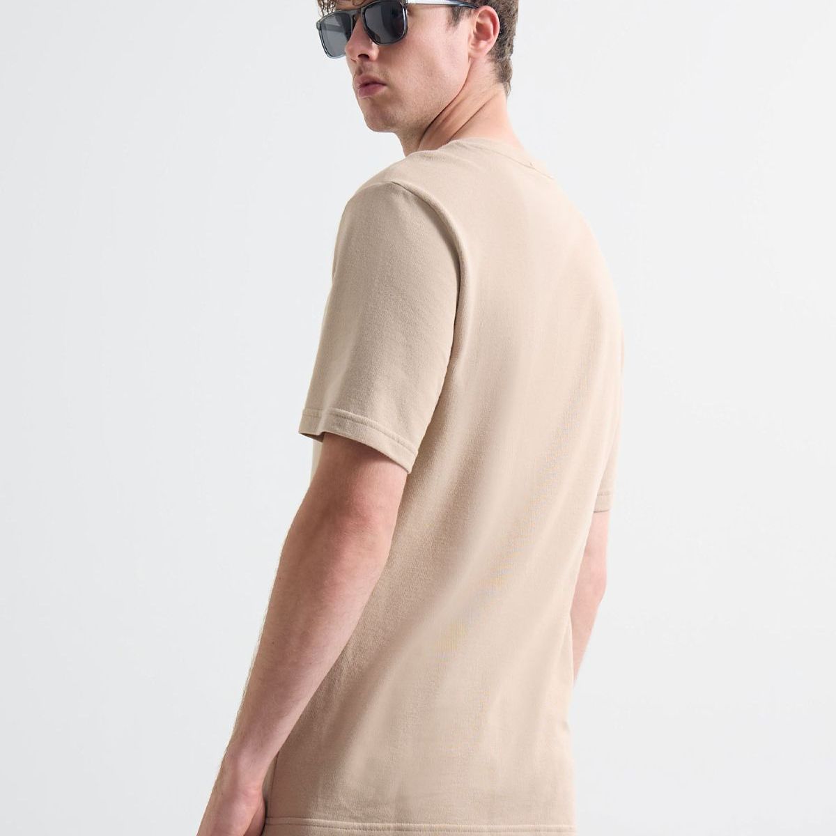 SEVEN SEVEN - Camiseta Con Bordado  Para Hombre Beige Seven Seven
