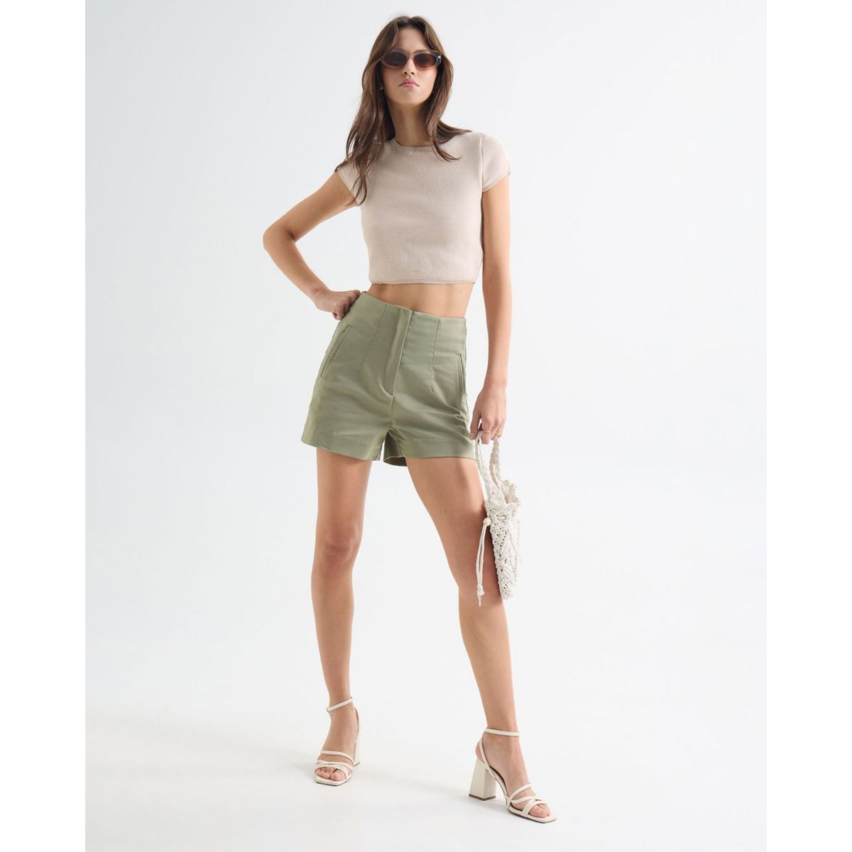 SEVEN SEVEN - Short Casual  Para Mujer Verde Seven Seven
