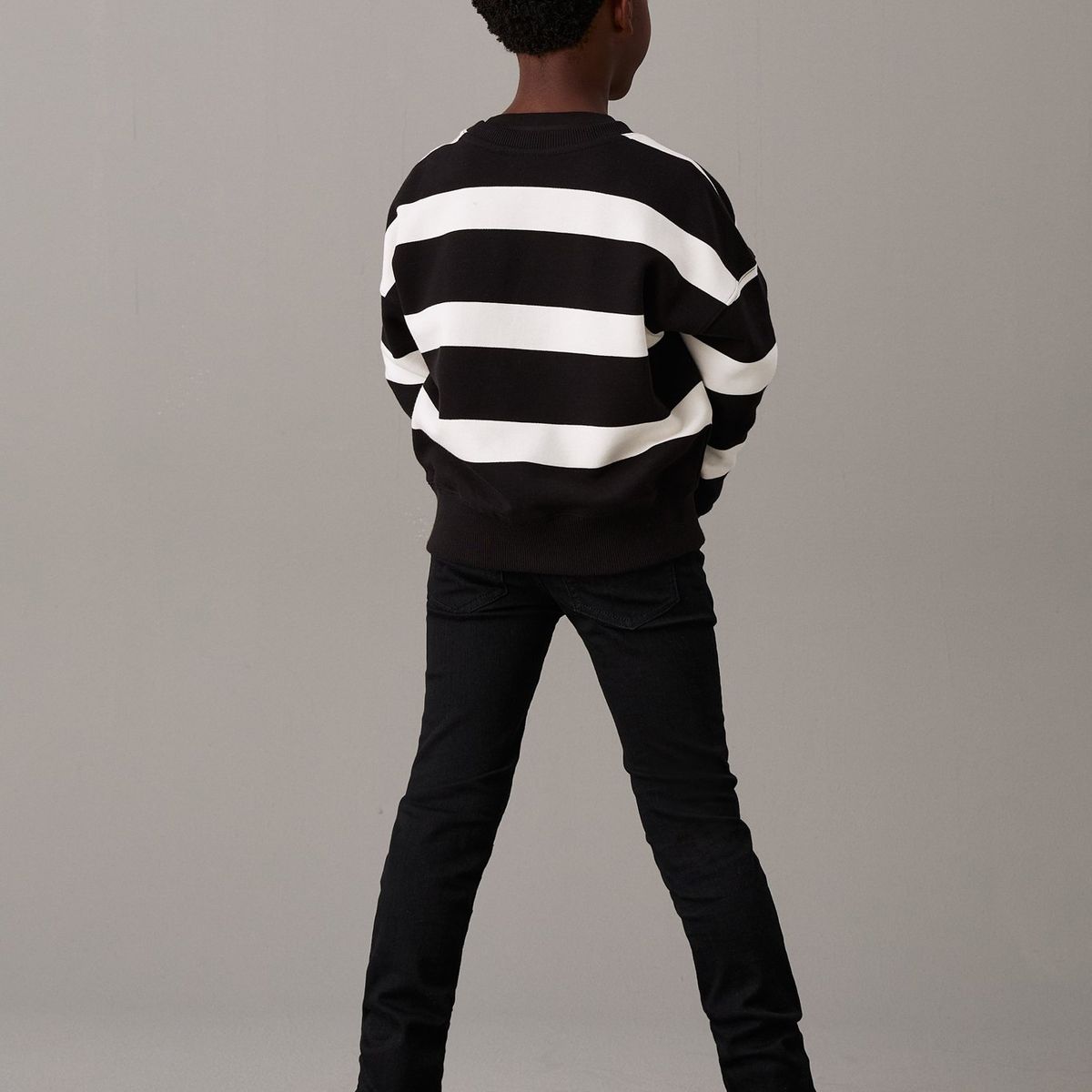 CALVIN KLEIN - Mid negro Rise Slim jeans para niño Calvin Klein