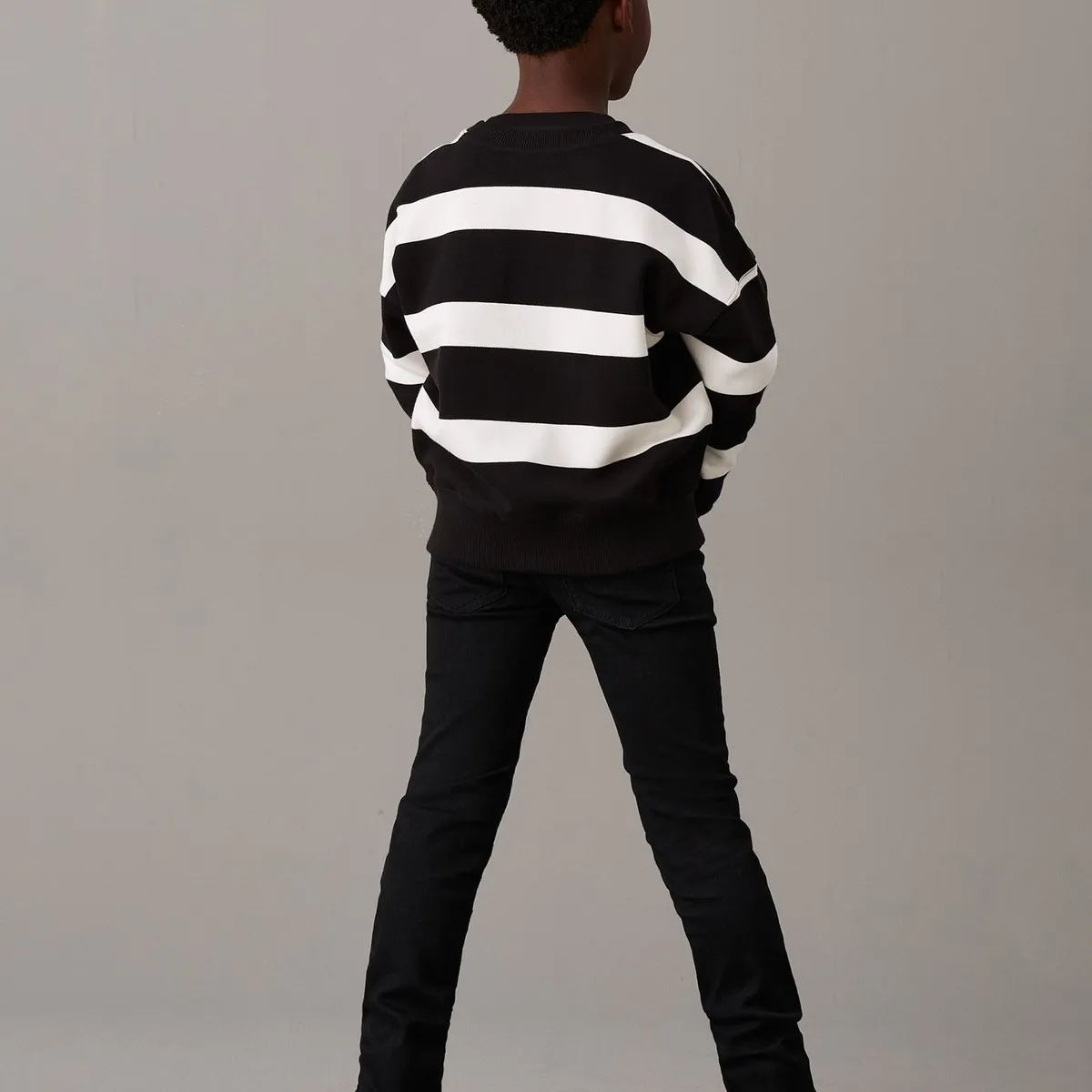 CALVIN KLEIN - Mid negro Rise Slim jeans para niño Calvin Klein