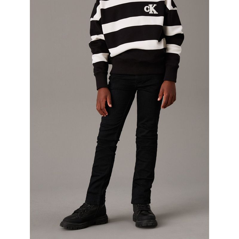 CALVIN KLEIN - Mid negro Rise Slim jeans para niño Calvin Klein