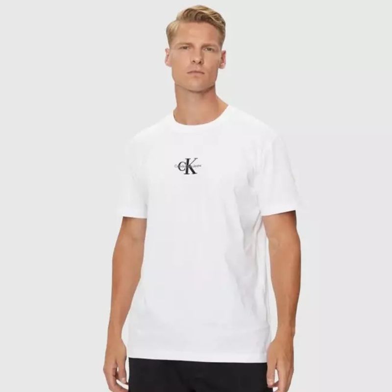 CALVIN KLEIN - Camiseta blanca con monograma Calvin Klein