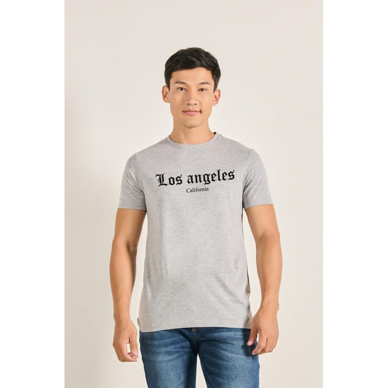 KOAJ - KOAJ Camiseta manga corta con estampado de Los Angeles Califor HOMBRE