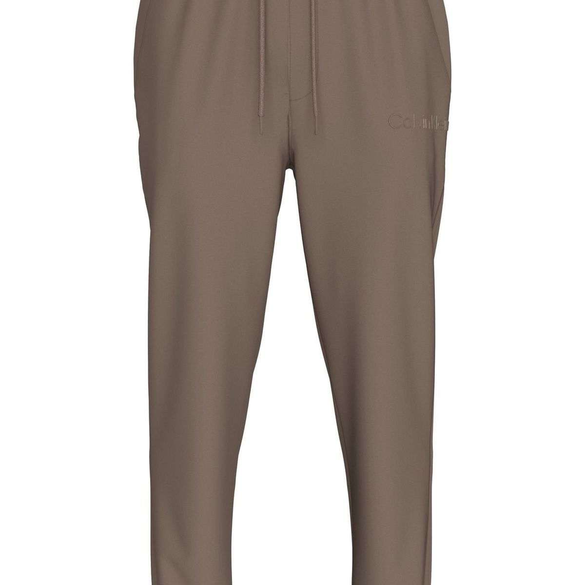CALVIN KLEIN - Jogger chocolate institutional con logo tonal Calvin Klein