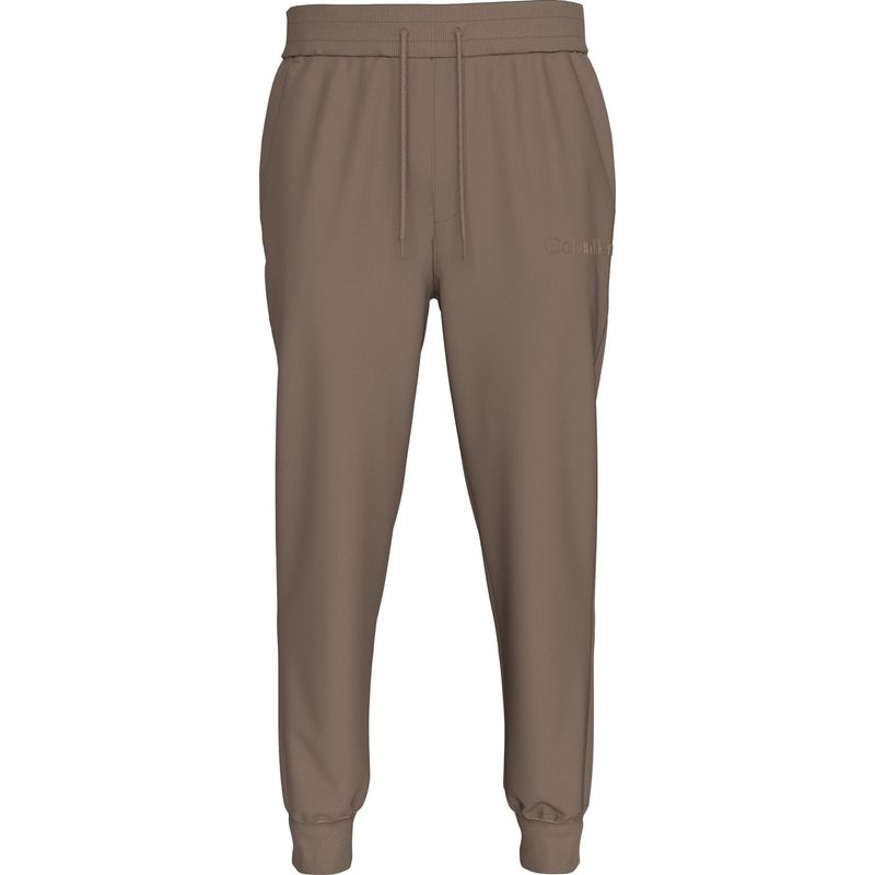 CALVIN KLEIN - Jogger chocolate institutional con logo tonal Calvin Klein