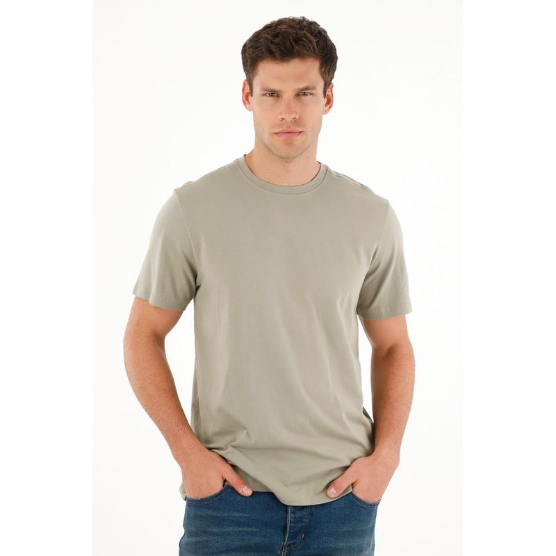 TENNIS - Camiseta Regular fit cuello redondo verde para hombre