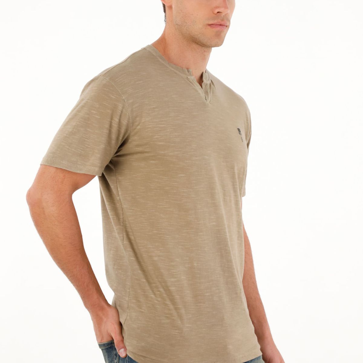 TENNIS - Camiseta gris manga corta para hombre