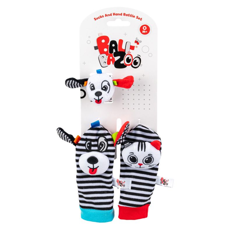 BALIBAZOO - Titeres Medias de animales y sonajero Balibazoo