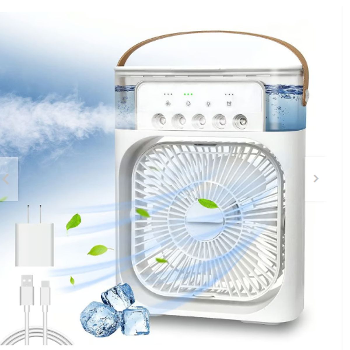 GENERICO - Ventilador Portatil Purificador De Ambiente 3 En 1