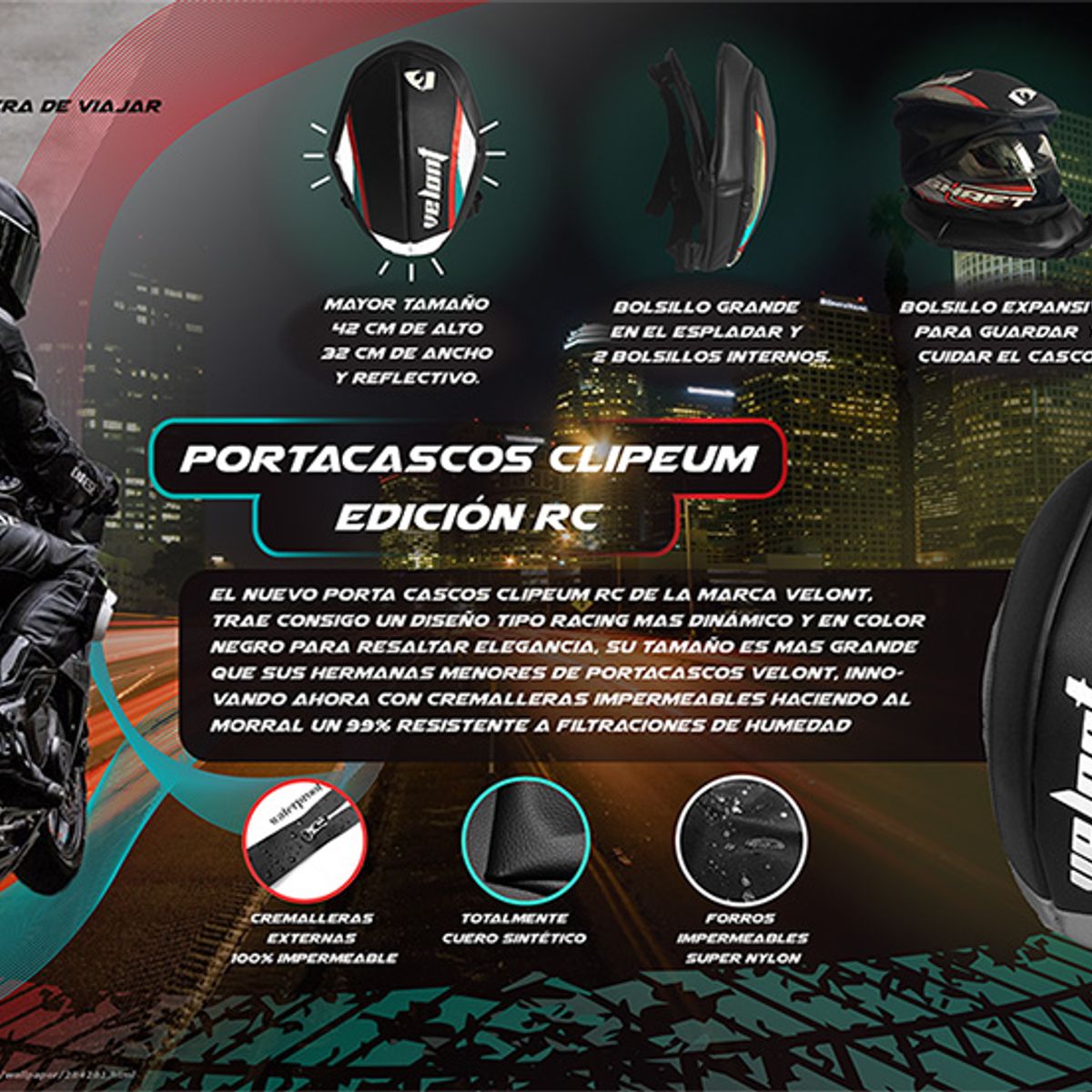 GENERICO - VELONT Maleta Porta Casco RC