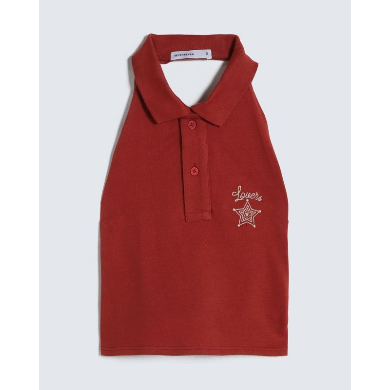 SEVEN SEVEN - Camiseta Para Mujer Manga Sisa Color Terracota Marca Seven Seven #28096102
