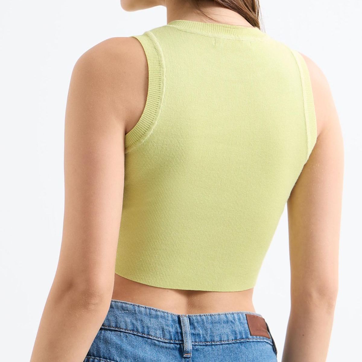 SEVEN SEVEN - Camiseta Para Mujer Manga Sisa Color Verde Marca Seven Seven #28096119