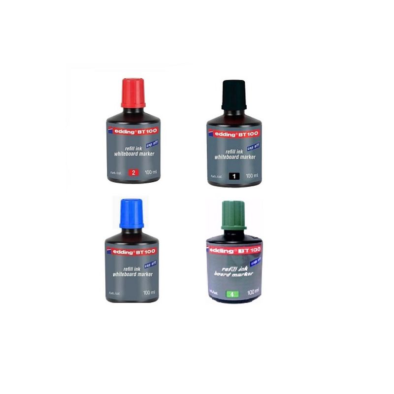 EDDING - Kit x 4 Tinta Marcador Borrable BT-100  Edding