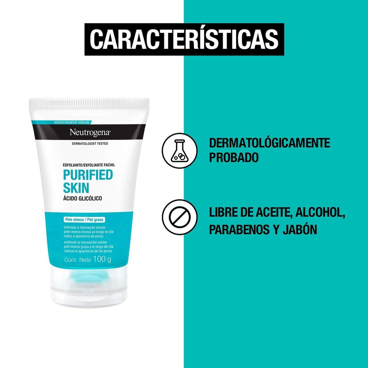 NEUTROGENA - Limpiador Facial Neutrogena Purified Skin x 150Ml