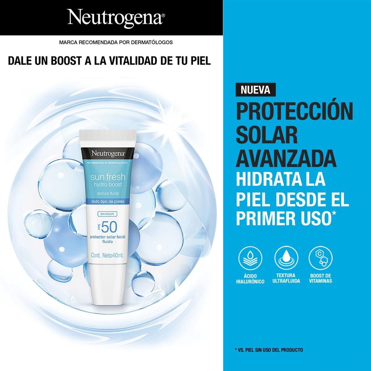 NEUTROGENA - Protector Solar Neutrogena Sin Color 50 FPS X 40ml