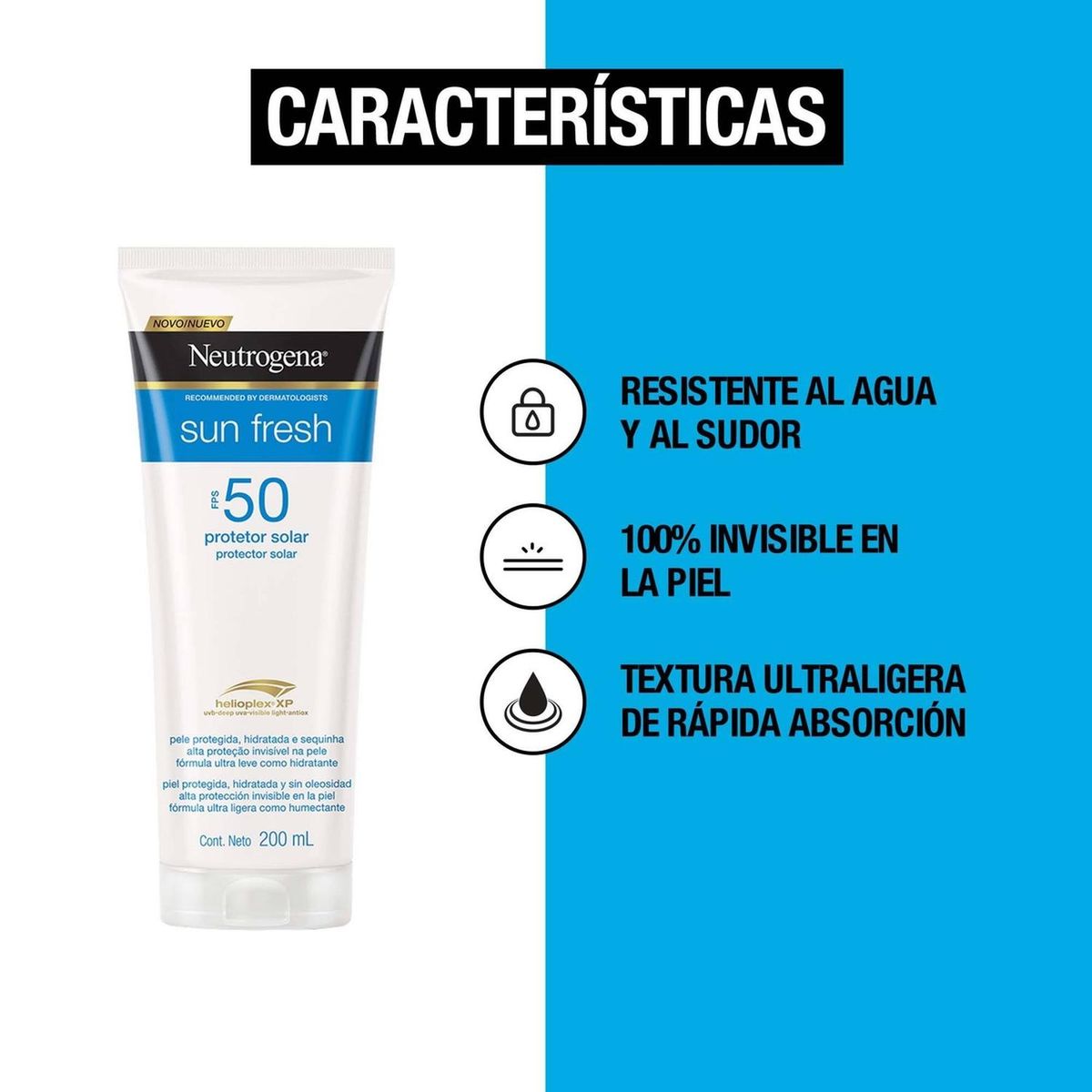 NEUTROGENA - Protector Solar Neutrogena Sunfresh Fps50 X 200ml