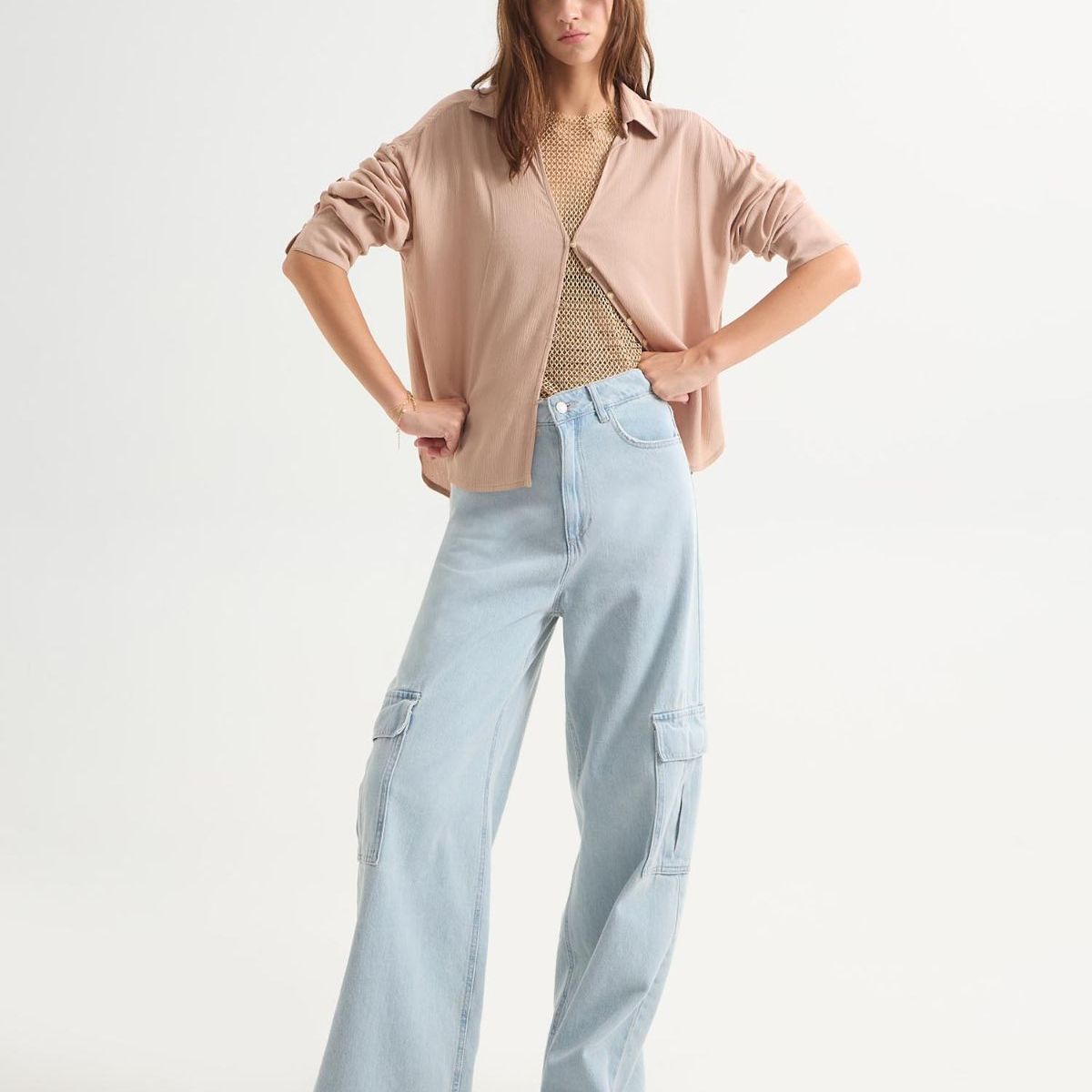 SEVEN SEVEN - Jean Para Mujer Wide-Leg Color Azul Claro Marca Seven Seven #28160884