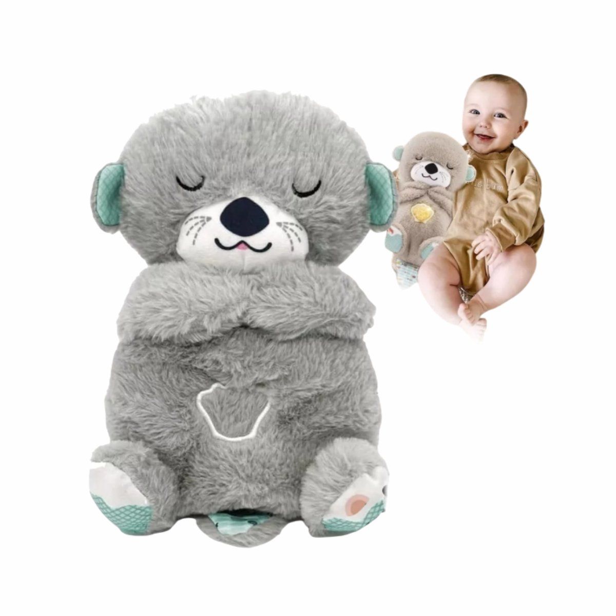 GENERICO - Nutria Peluche Que Respira Y Tranquiliza Sonido Anti Estres