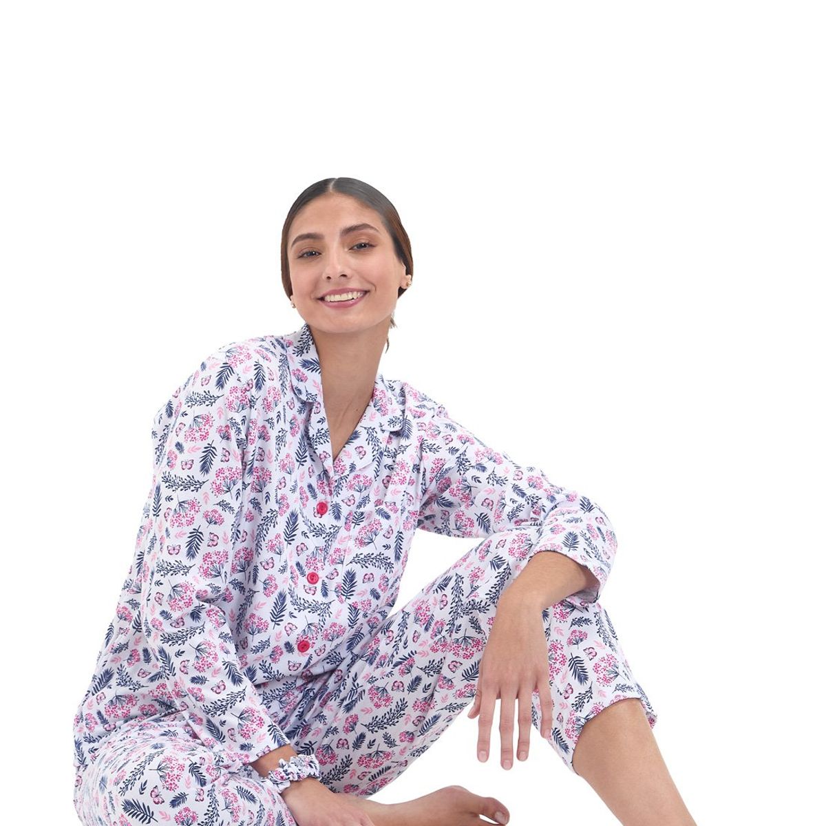 SANTANA - Pijama Mujer Lucia Azul Maya