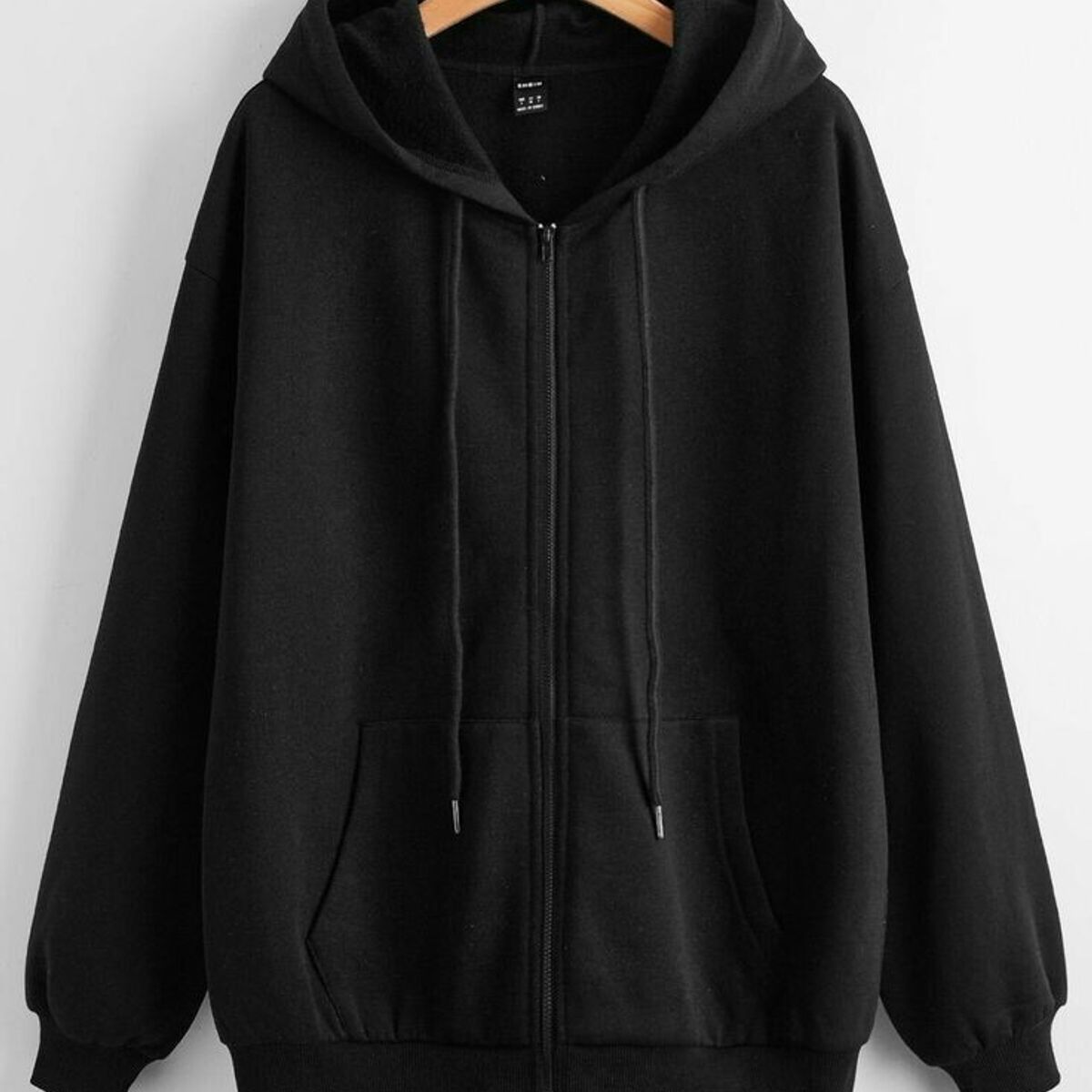 URBAN PLUS - chaqueta hombre casual negro hoodie sudadera