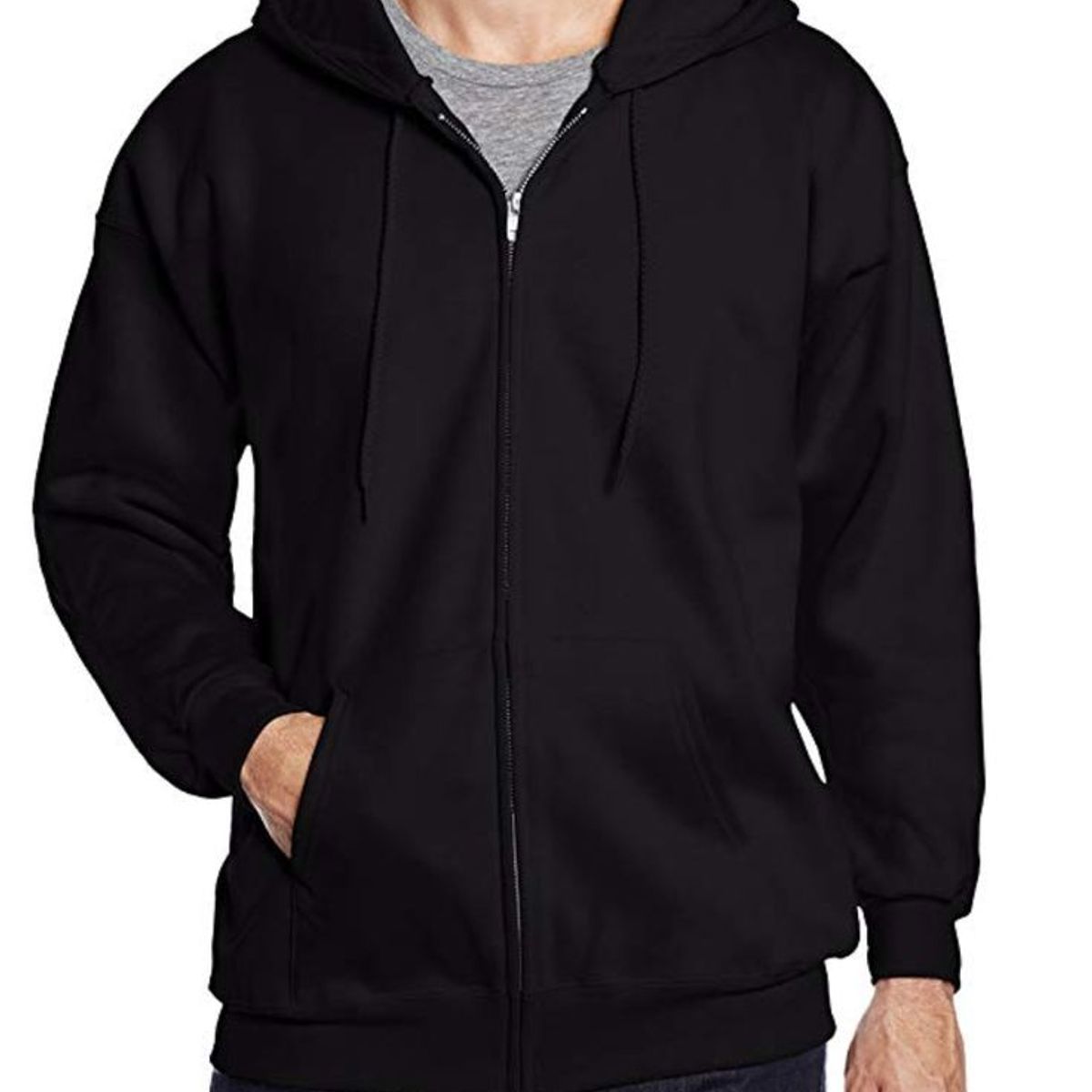 URBAN PLUS - chaqueta hombre casual negro hoodie sudadera