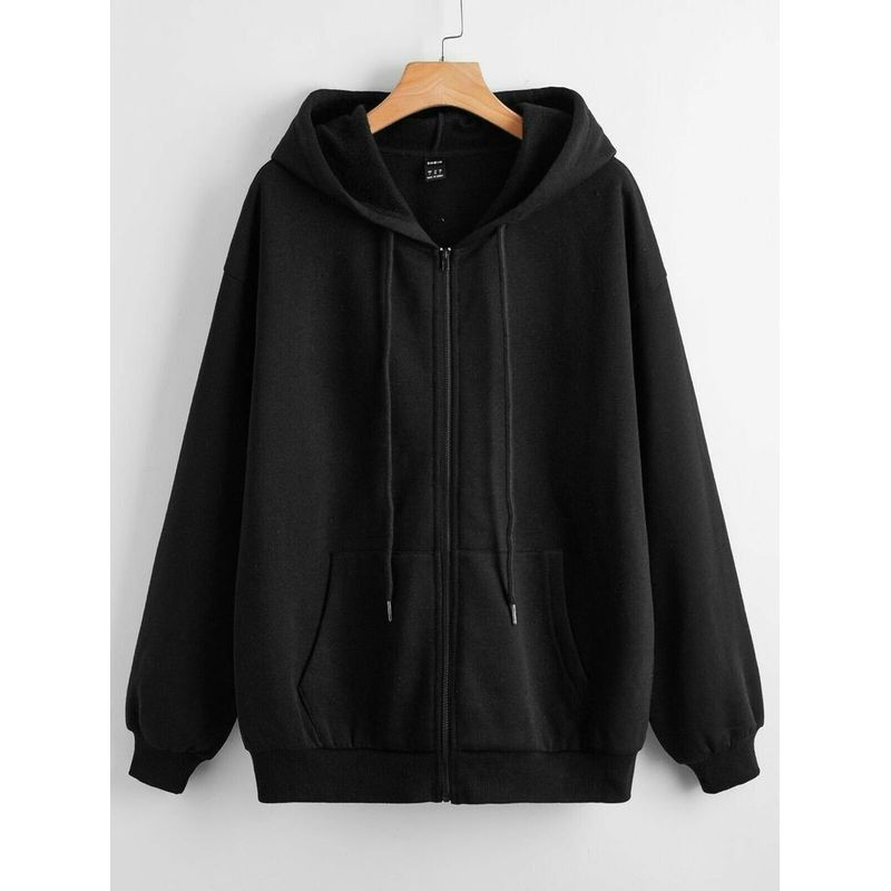 URBAN PLUS - chaqueta hombre casual negro hoodie sudadera