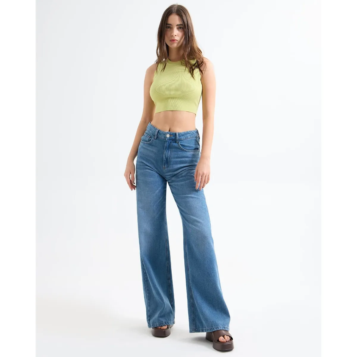 SEVEN SEVEN - Jean Para Mujer Wide-Leg Color Azul Medio Marca Seven Seven #28160932