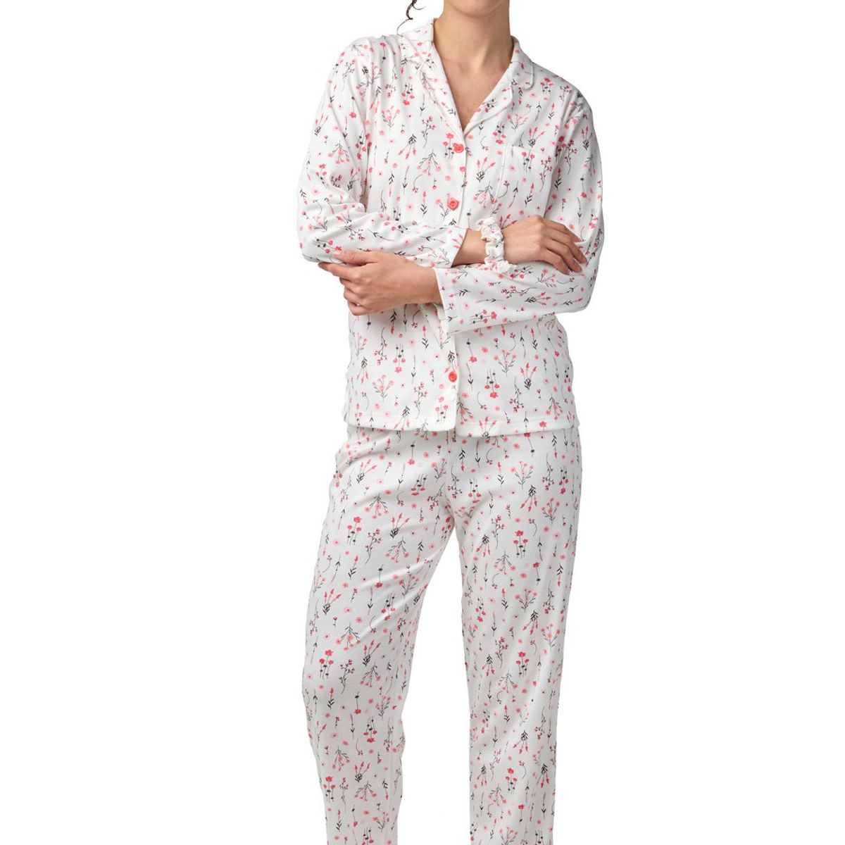 SANTANA - Pijama Mujer Lucia Rojo Medio