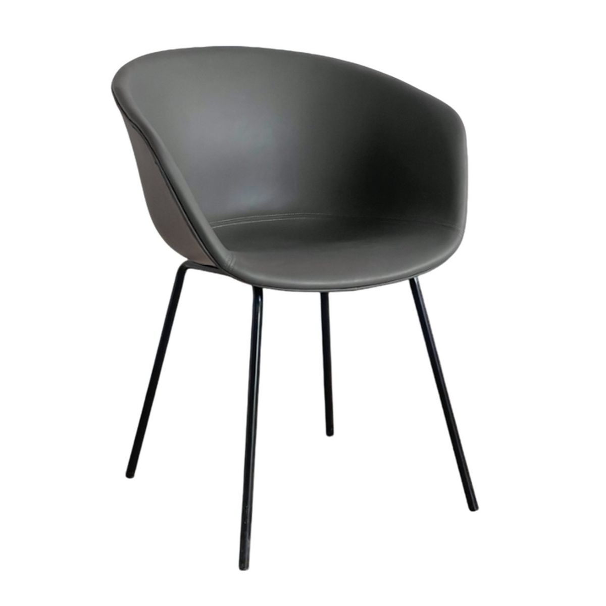 GENERICO - SILLA BOLGA SENCILLA CUERO SINTETICO Color Gris oscuro