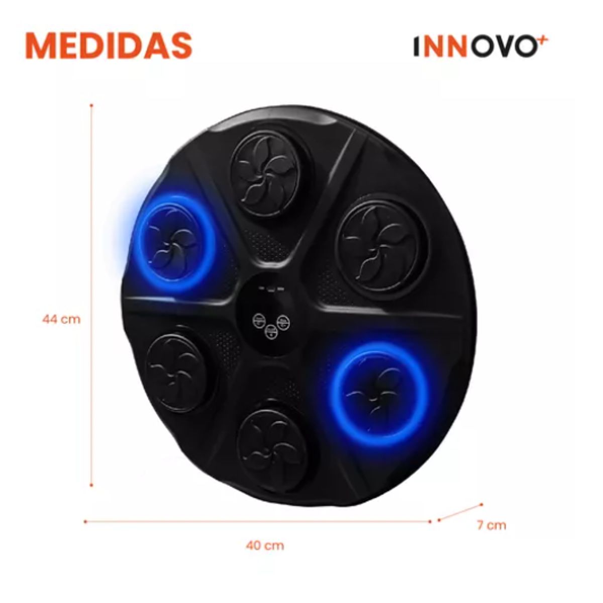 INNOVA - Máquina De Boxeo Musical Tablero Fit Guantes Bluetooth 6 Gol