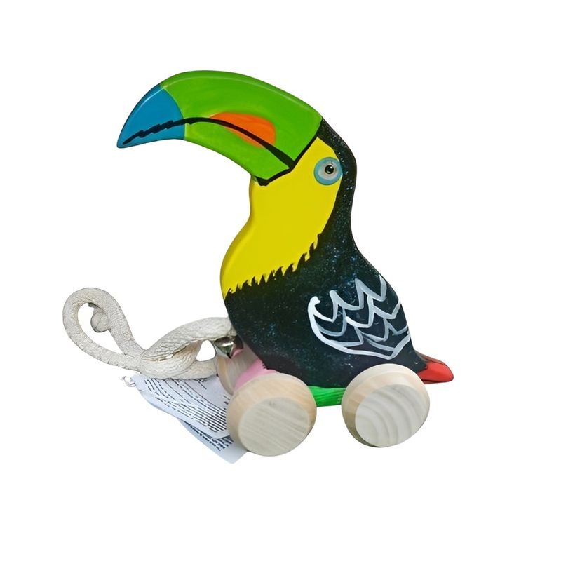 JUGANDO Y EDUCANDO - Juguete Didáctico Tucán Colorido En Madera Para Niños