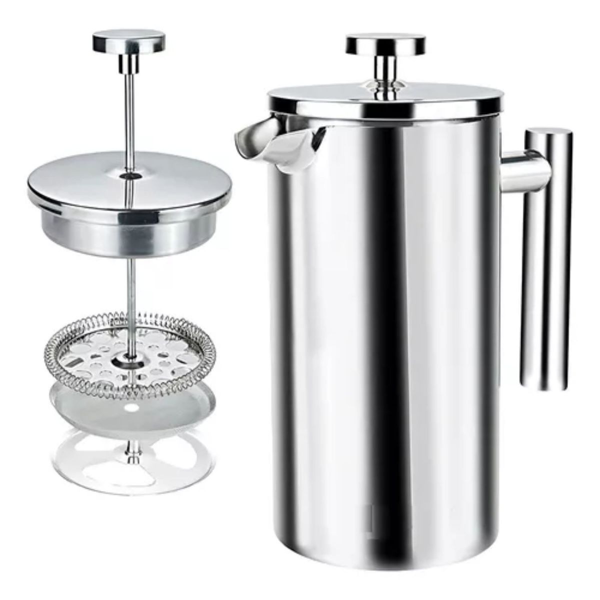 GENERICO - Cafetera Prensa Francesa En Acero Inoxidable 1 L