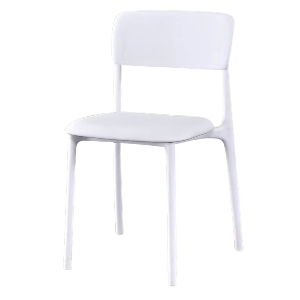 DISTRIONLINE - Set X2 Sillas Blancas Cube En Polipropileno Sin Cojin