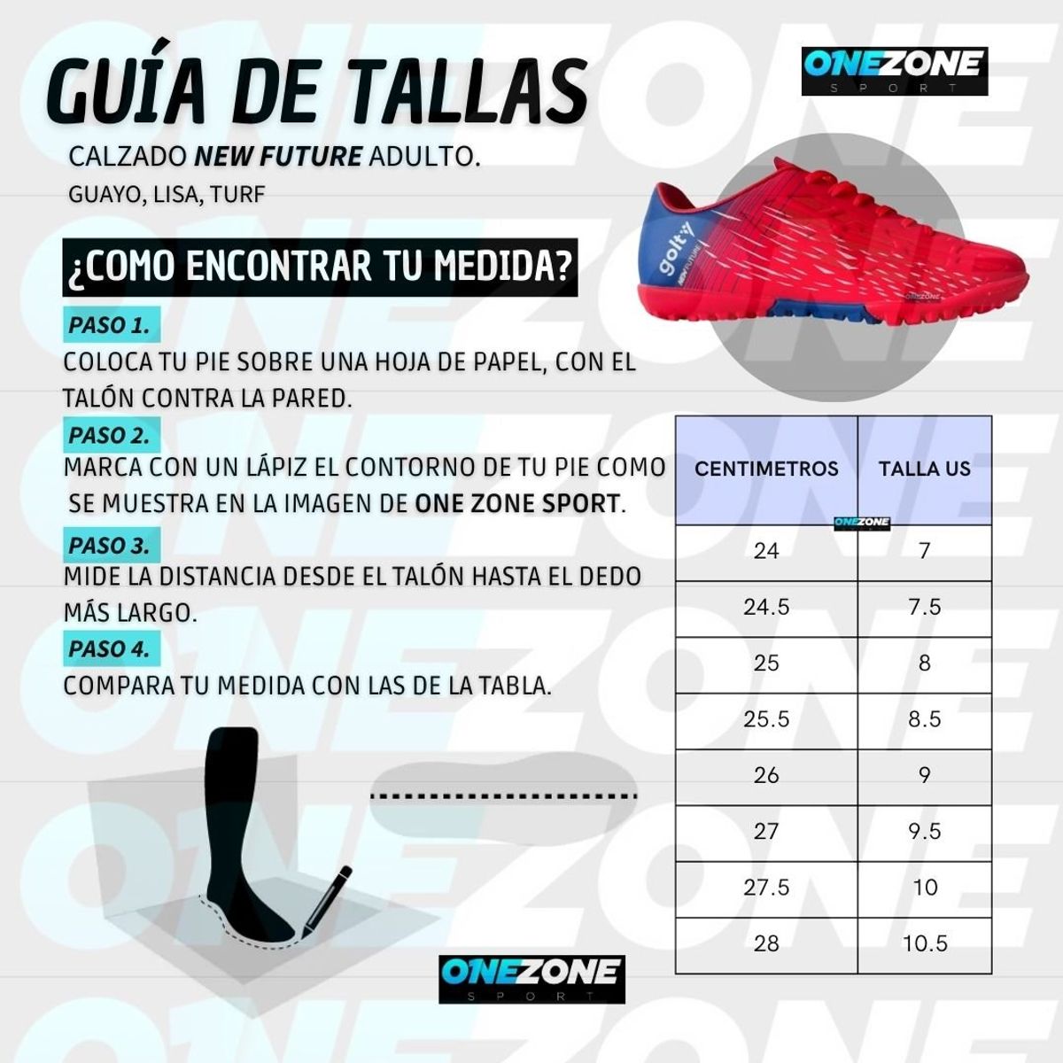 GOLTY - Zapatilla Fútbol Turf Pro Golty New Future Adulto