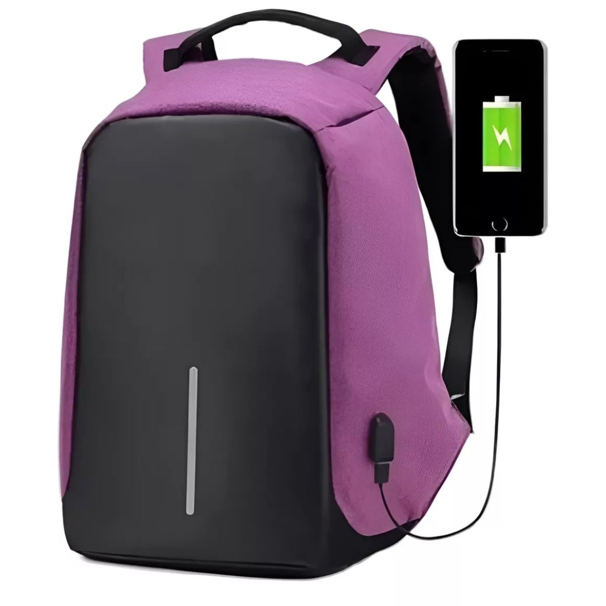 GENERICO - Morral almacenamiento bolso antirrobo  morado