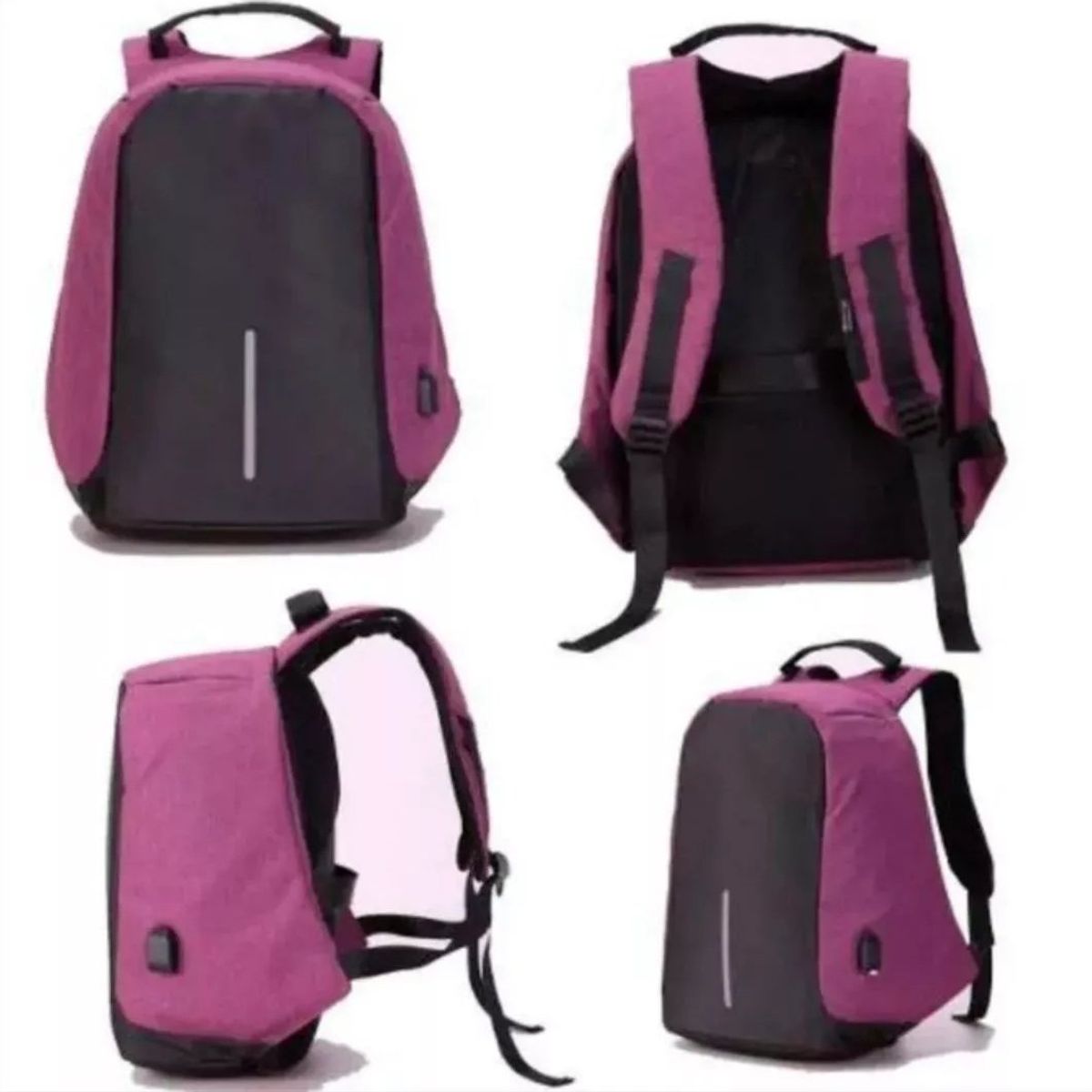 GENERICO - Morral almacenamiento bolso antirrobo  morado