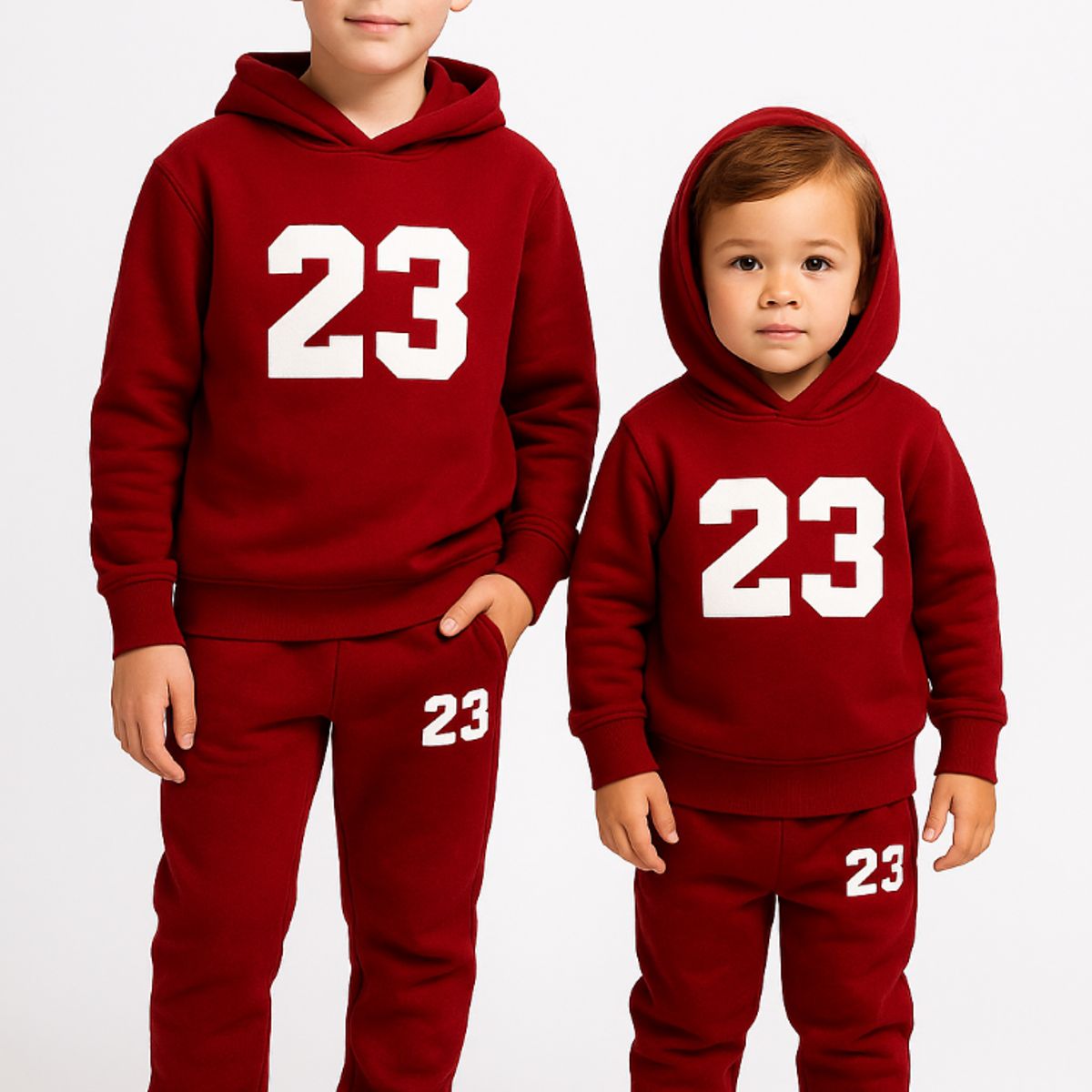 URBAN PLUS - conjunto niño buzo y pantalon vinotinto sudadera 23