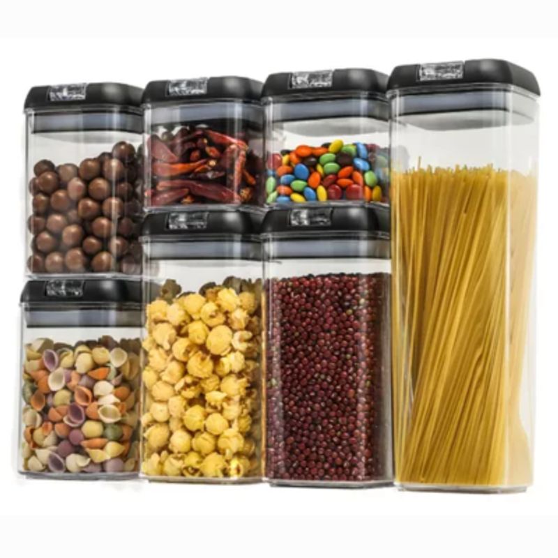 GENERICO - Set Organizador de Granos para Cocina 7 Piezas.