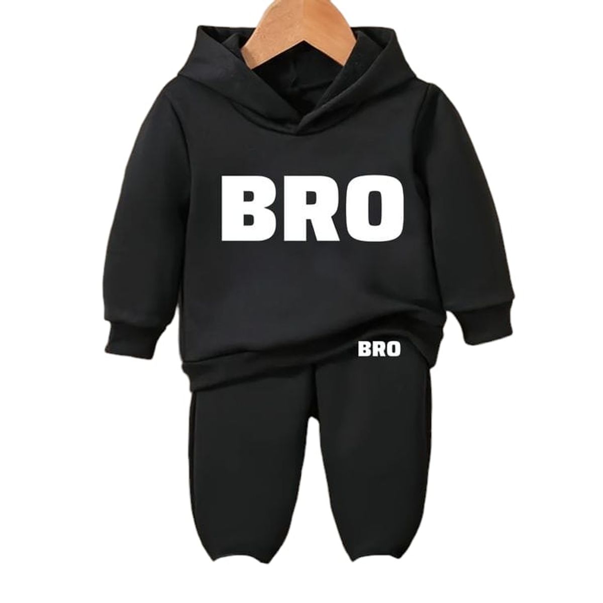 URBAN PLUS - conjunto niño buzo y pantalon negro bro sudadera