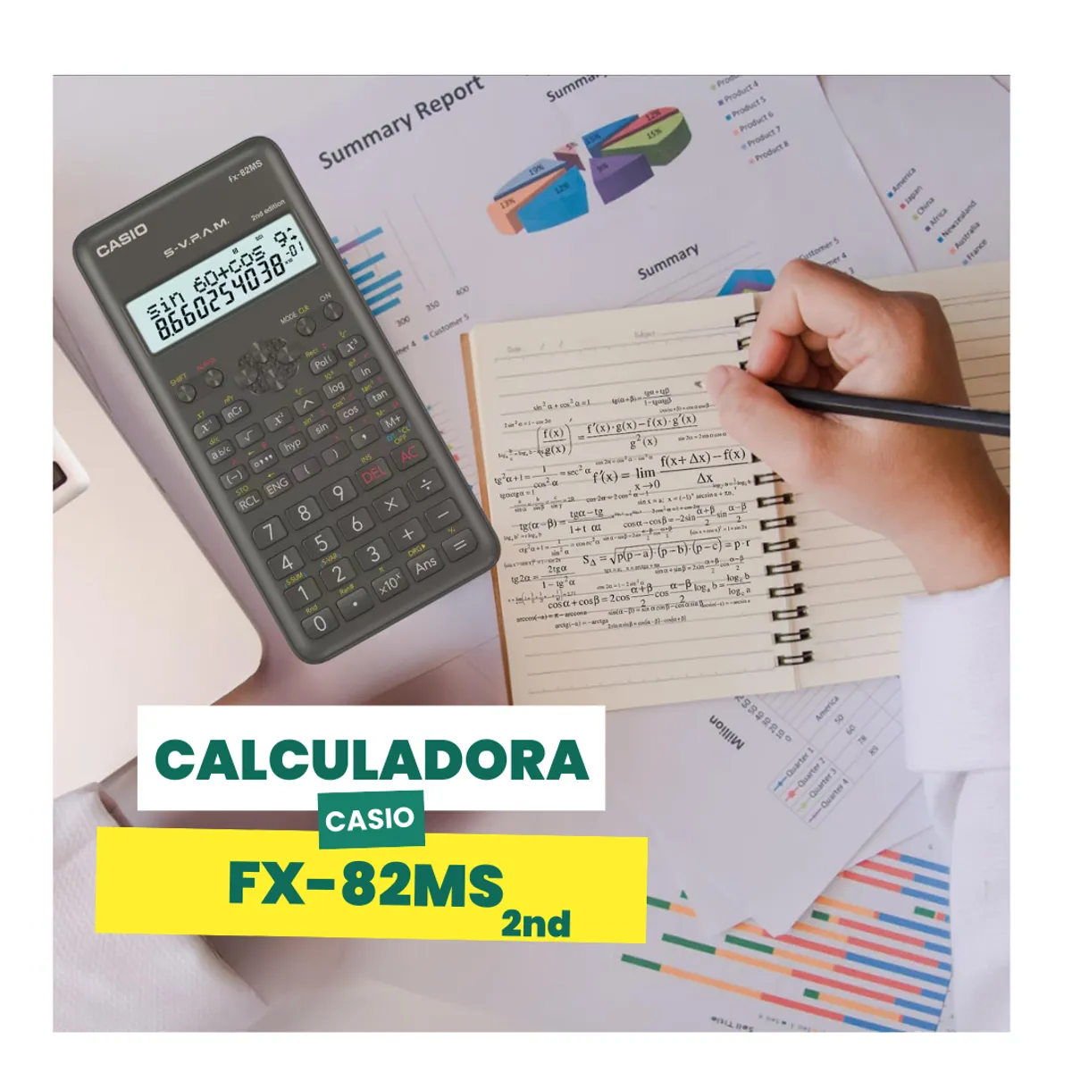 CASIO - Calculadora científica fx-82MS 2nd - Negra