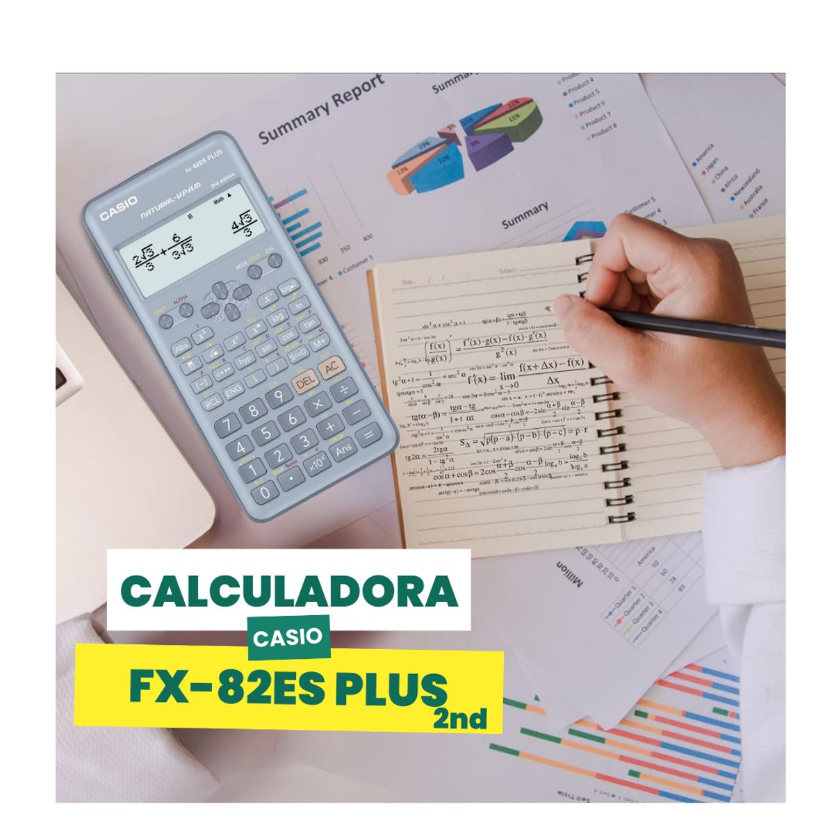 CASIO - Calculadora científica fx-82ES PLUS 2nd - Azul
