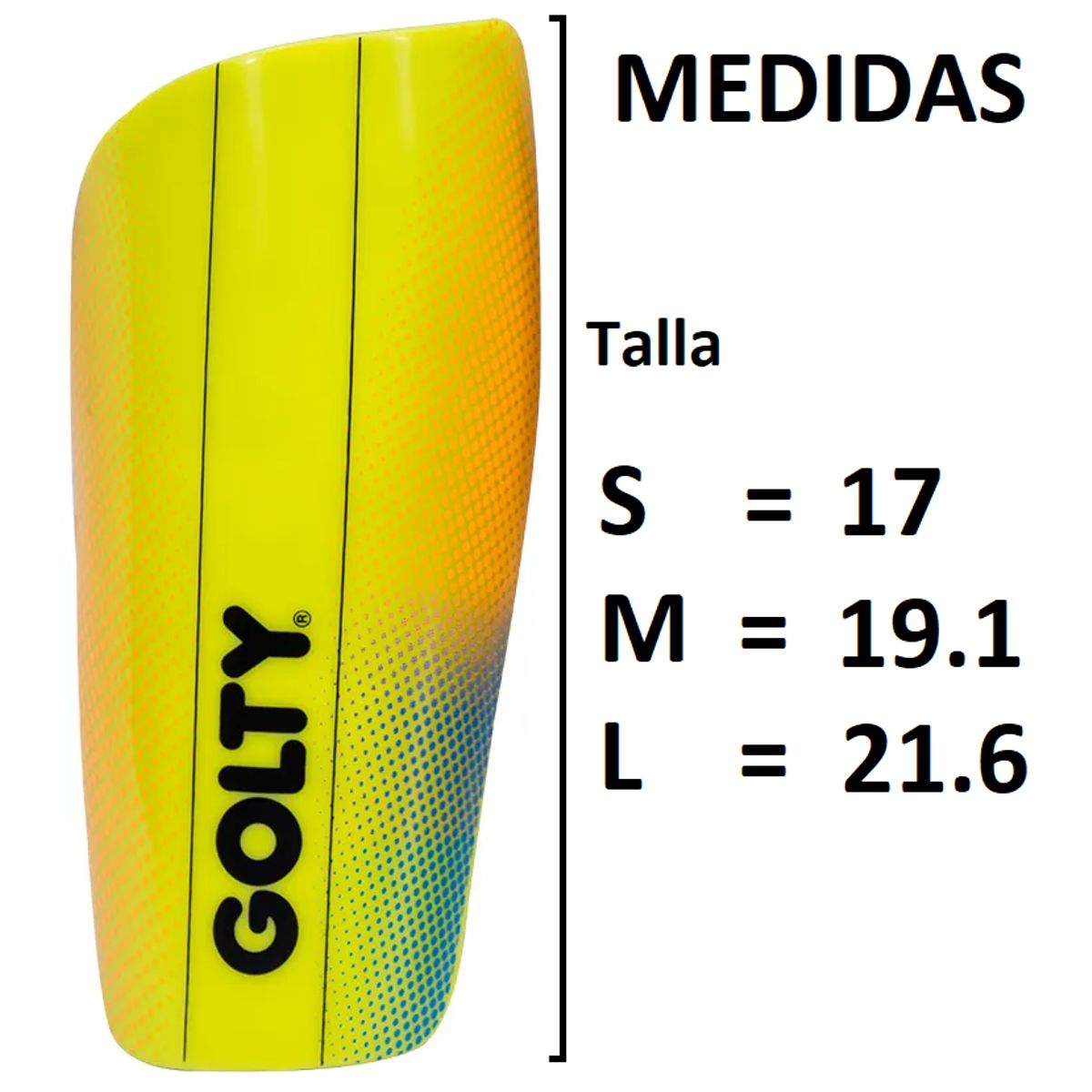 GOLTY - Canillera Golty Competi Shin Guard Media Protectora Amarillo