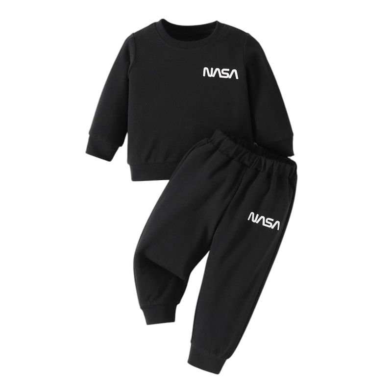 URBAN PLUS - conjunto niño buzo y pantalon negra NASA