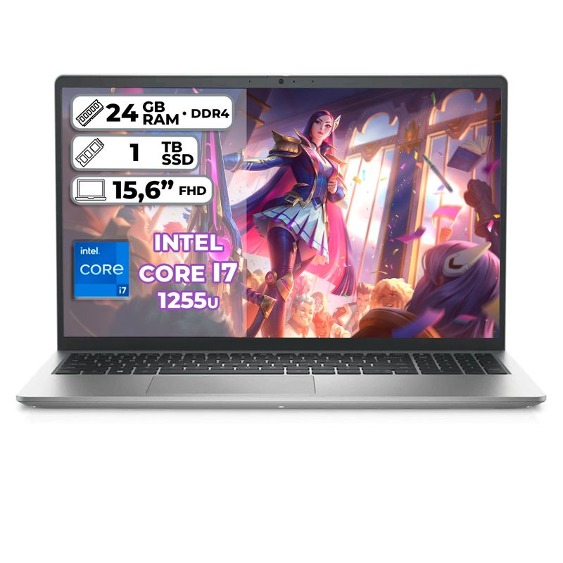 DELL - PORTÁTIL DELL INSPIRON 3520 INTEL CORE I7 1255U SSD 1TB RAM 24GB 15,6 FHD PLATINUM SILVER