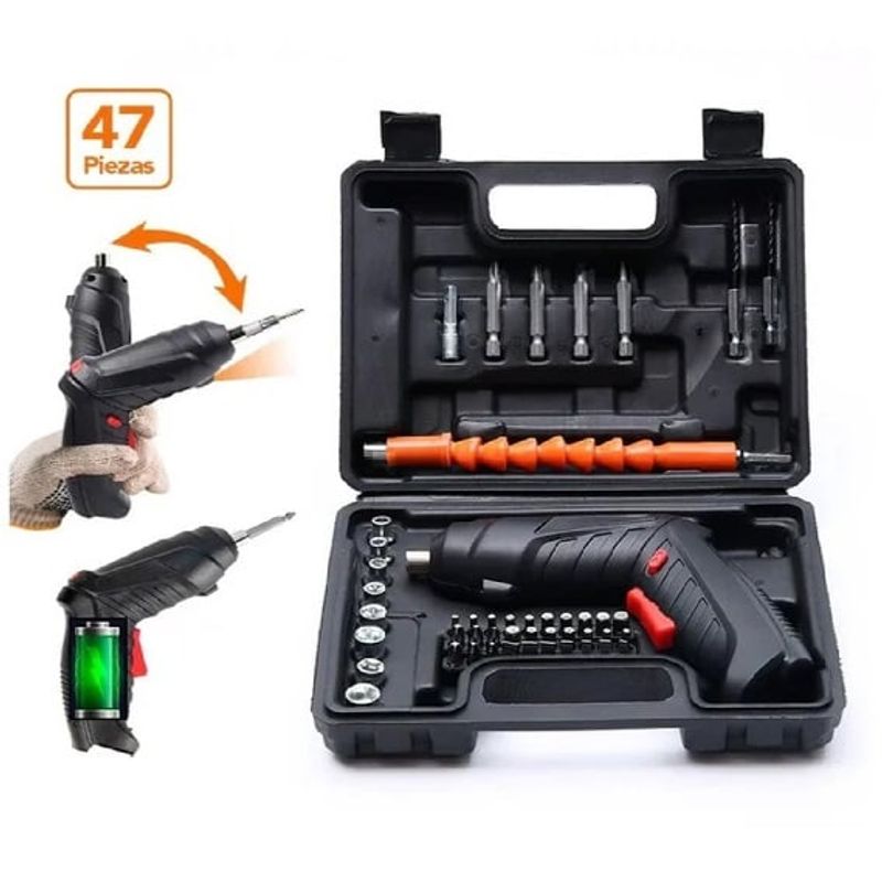 GENERICO - Kit de Destornillador Inalámbrico de 3,6 V Recargable 1300mAh