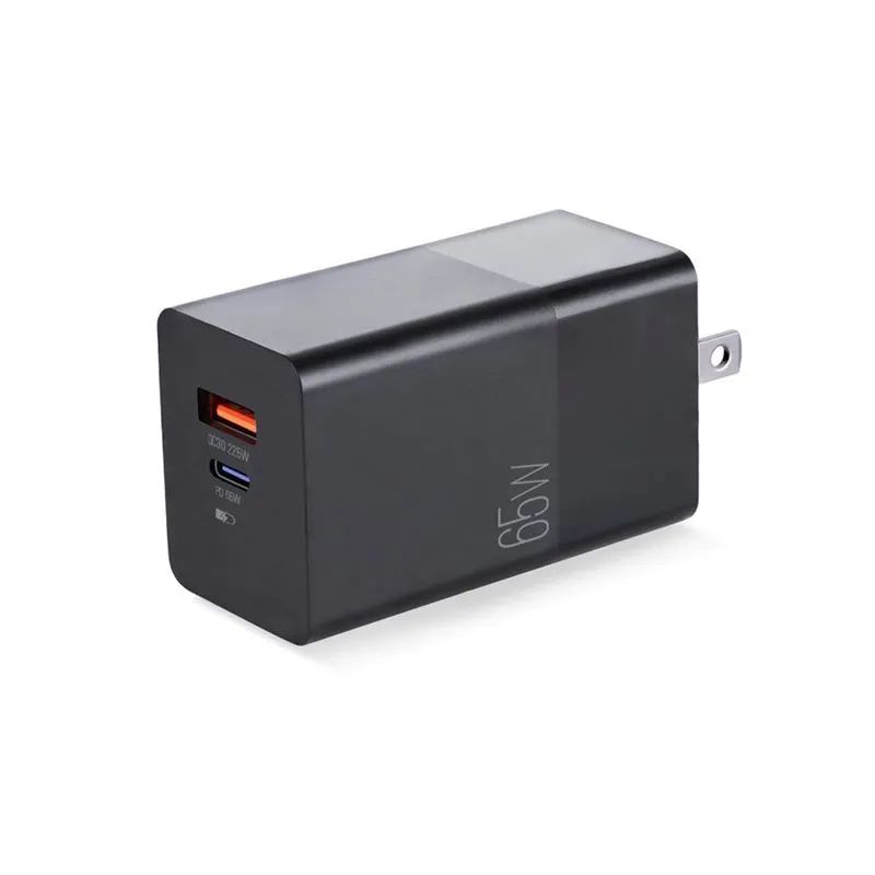 ARGOM TECH - Cargador de Pared Color Negro 2 puertos PD USB-C y 1 puerto USB ARGOM