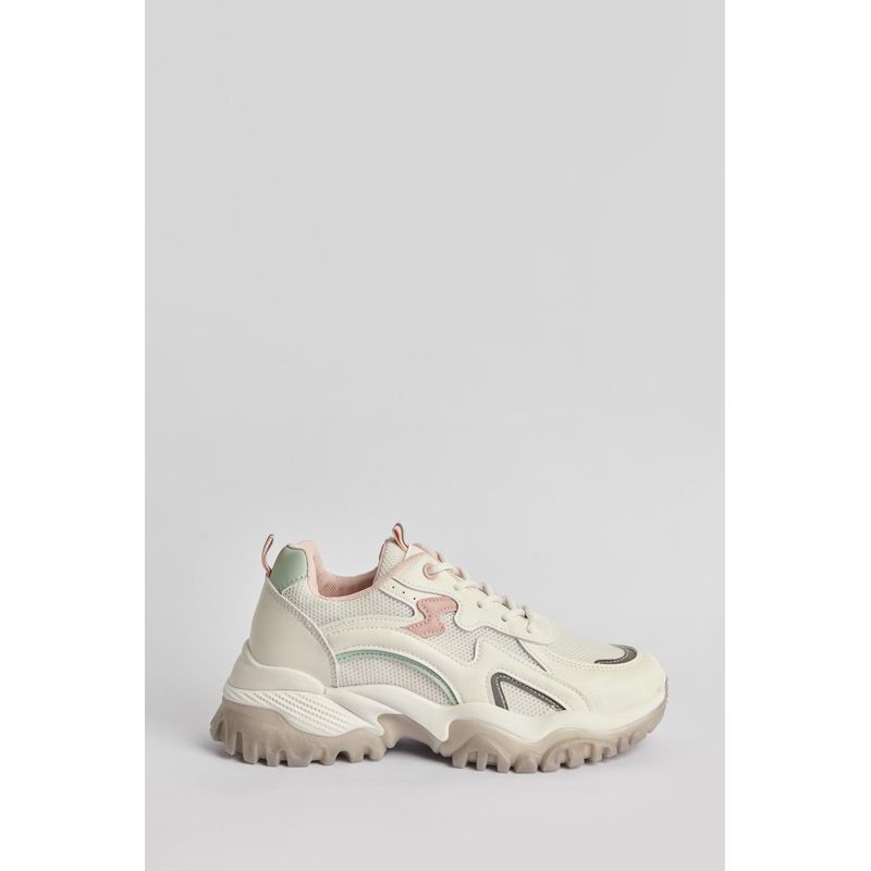 KOAJ - KOAJ Tenis blancos de plataforma con contrastes y suelas ancha MUJER