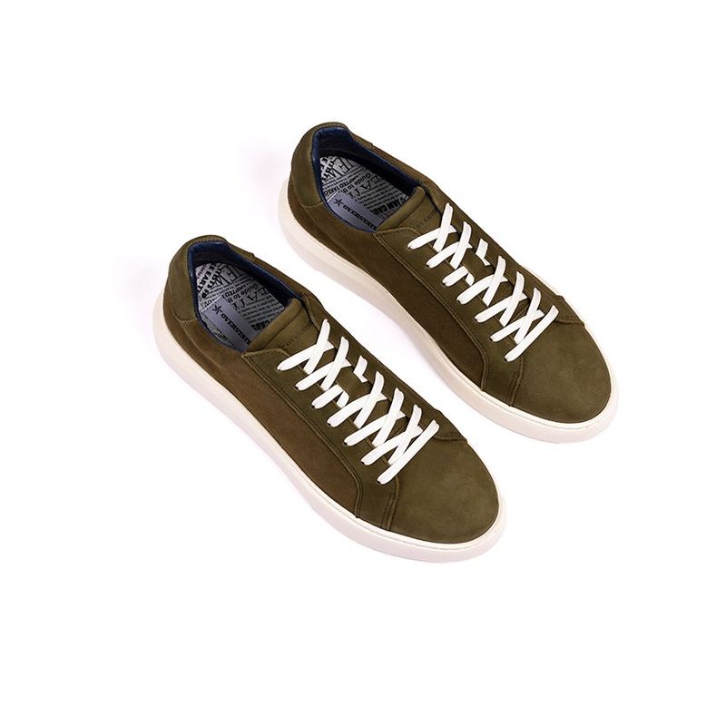 OVERSTATE - Tenis Overstate en Cuero Para Hombre  Verde Oliva