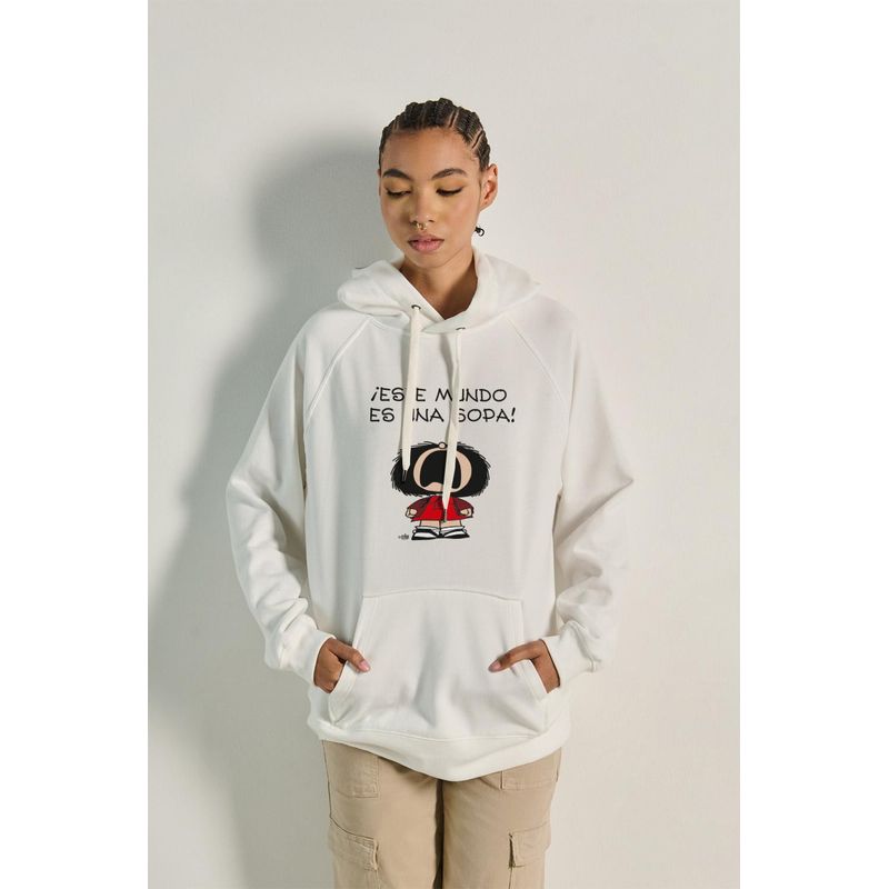 KOAJ - KOAJ Buzo capota con estampado de Mafalda gritando MUJER