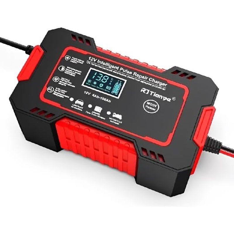 GENERICO - Cargador Bateria Portatil Carro Moto Pantalla Lcd Iniciador